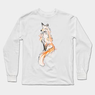 Fox - oil painting Long Sleeve T-Shirt